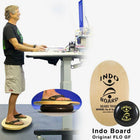 Indo Board Original FLO GF (Natural), Standing Desk Balance Accessory-Natural Wood Finish