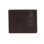 Club Rochelier Men's Slimfold Wallet with Centre Wing - Mahogany-Mahogany - Leather