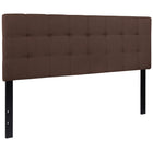 Flash Furniture Bedford Tufted Upholstered Queen Size Headboard - Dark Brown Fabric-Panel Headboard