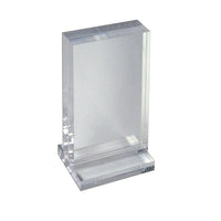 Azar Vertical Acrylic Block On Acrylic Base, 5.5" x 8.5" (104516)-Sign Holder