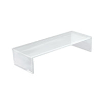 Azar Computer Monitor Riser, Clear, 21" x 7.75" x 4.5" (515360)-Stationary Stand