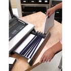 Fellowes Galaxy E 500 Electric Comb Binding Machine with Starter Kit (5218301)-Adjustable edge guide centers documents with ease