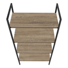 Monarch Specialties 7800 48"H Bookcase - Dark Taupe/Black Metal-9