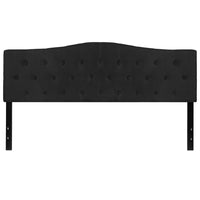 Flash Furniture Cambridge Tufted Upholstered King Size Headboard - Black Fabric-Contemporary Style
