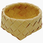 Cathay Importers Resin Round Basket, Natural, 3/Pack-No lid