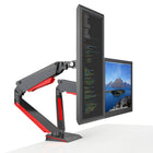 ShoppingAll Adjustable Dual Pneumatic Gaming Monitor Mount with Red Backlights for 15-32" Monitors-Fits most monitors 15" - 32" in size and up to 17.6 lbs in weight. Supports universal VESA mounting patterns 75x75mm and 100x100mm