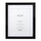 Gry Mattr Wood Document Frame with 10.5" Mat - Black - 11" x 14"-Wood Frame