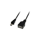 StarTech 1' USB A/Mini B Female to Male Cable (USBMUSBFM1)-Hi-Speed USB 2.0 interface for up to 482 Mbps transfer speeds