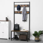 Vasagle Vintage Coat Rack With Storage Bench-7