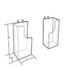 Azar Adjustable Brochure Holder For Pegboard/Slatwall, 10 Pack (252550-SET )-Clear Crystal Styrene