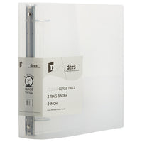 JAM Paper Standard 2" 3-Ring Flexible Poly Binder - Clear -English only packaging