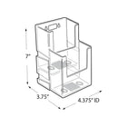 Azar Displays 2-Tier 2-Pocket Trifold Brochure Holder, 2 Pack (252032)-2 pockets