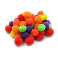 Charles Leonard Creative Arts Pom-Poms Furry Balls, Hot Colour, 1", 600/Pack (CHL69516)-Pom-poms furry balls are perfect for making dolls and ornaments