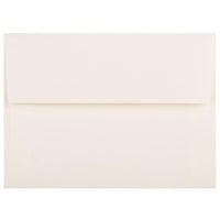 JAM Paper A6 Invitation Envelopes, 4.75 x 6.5, Strathmore Natural White Linen, 250 Pack (74083H)-Natural white linen Strathmore recycled envelope