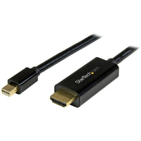 StarTech Mini DisplayPort to HDMI Adapter Cable, 15 ft, 4K, 30 Hz (MDP2HDMM5MB)-Astonishing video quality with support for video resolutions up to 4K at 30 Hz
