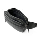 Nicci Waist Bag with Web Strap - Black-Main Zip Compartment