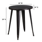 Flash Furniture 24" Round Black-Antique Gold Metal Indoor-Outdoor Table-Top Size: 24" Round