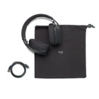 Logitech Zone Vibe 100 Lightweight Wireless Over Ear Headphones with Noise Canceling Microphone - Graphite-Flip to mute mic: The noise canceling headset’s mic conveniently tucks away when not needed for a clean look, providing immediate privacy anytime and on a moment’s notice