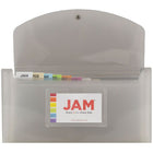 JAM Paper 13-Pocket Expanding File with Button & String Closure, Check Size, 5" x 10.5", Smoke Grey, 2 Pack (221618981z)-4