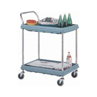 Deep Ledge Utility Cart, Capacity: 400 Lbs., No. of Shelves: 3, Cart Material: Chrome Plated (BC2636-3DG)-No. of Shelves: 3