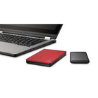 Seagate Backup Plus Slim STDR1000103 1TB USB 3.0 Portable Drive, Red-USB-powered to eliminate the need for additional cables and cords.