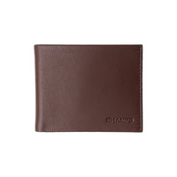 Champs Leather RFID Slim Wallet - Brown-Genuine Leather