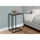 Monarch Specialties 3765 Accent Table - 25"H/Grey Stone-Look/Black Metal-Assembly required: Illustrated instructions and all hardware are provided for convenience (additional tools may be needed)