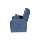 Uncaged Ergonomics STASH Upholstered Folding Kids Chair w/ Built in Storage, Ottoman Conversion, Blue-Give your child a chair that they'll love and will make their own. The folding STASH children’s chair with storage lets your child sit, nap and play in comfort