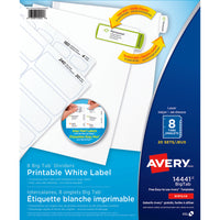 Avery Big Tab Printable White Label Dividers with 8 Tabs - Letter Size - 20 Pack-Plain Tab Divider