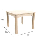 Flash Furniture Bright Beginnings Commercial Grade Wooden Square Preschool Classroom Activity Table (MKME088008)-Greenguard Certified Wood for Low VOC Emissions
