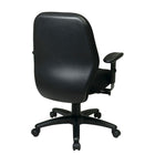 Work Smart Mid Back 2-to-1 synchro Tilt Chair with 2 -Way Adjustable Soft padded Arms-2-to-1 synchro Tilt Control with Adjustable Tilt Tension