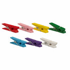 JAM Paper Wood Clip 1.5" Clothespins - Assorted Colors - 24 Pack-Great for organizing, adding flair to invites or accouncements, using on bulletin/cork boards, scrapbooking and many DIY crafts projects!