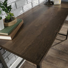 Sauder 47"W La Collection North Avenue Bureau en L - Finition Smoked Oak-Rangement ouvert avec étagères fixes pour tour CPU, routeur, papier, etc