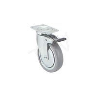 Colson Zinc Plated Caster, 6" (152 Mm), Caster Type: Swivel w/Brake, Wheel Material: Crown Grey Adv, Mi914 (Y680D-ECB-TP)-Wheel Diameter: 6" (152 mm)