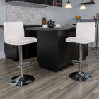 Flash Furniture Contemporary Vinyl Adjustable Height Barstools with Chrome Base - White - 2 Pack-Seat Adjusts from Counter to Bar Height