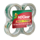 Duck Brand HD Clear Heavy Duty Packing Tape - 48 mm x 50 m - Clear - 4 Pack-Heavy-duty packing tape for medium weight boxes