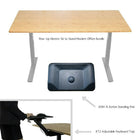 Uncaged Ergonomics 60" Rise Up Electric Adjustable Sit Stand Desk with Keyboard Tray & Standing Mat Bundle (RUGBKT2ASM)-A beautiful, luxurious adjustable-height office desk and Perfect Sit/Stand or Standing Desk