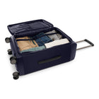 Bugatti Nashville 25.25" Hybrid Hardside/Softside Spinner Check-in Luggage - Navy-Made of extra lightweight and resistant PP Hybrid (Polyester and Polypropylene)