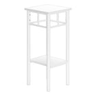 Monarch Specialties 3279 Accent Table - 28"H/White/White Metal-Warranty: 1 Year limited for parts