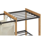 TRINITY 3-Bag Laundry Station with Wheels, Bronze (TBFPBR-2101C)-1 Bronze Slat Bottom Shelf - 26 W x 17 D x .75 H
