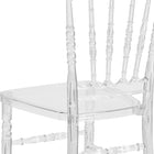 Flash Furniture Flash Elegance Crystal Ice Napoleon Stacking Chair (BHH002CRYSTAL)-Constructed of Ultra-Strong Polycarbonate