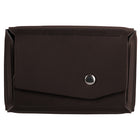 JAM Paper Italian Leather Business Card Holder Case with Angular Flap - Dark Brown-English only packaging