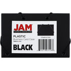 JAM Paper Plastic Business Card Case, Black, 5 Pack (9167043g)-Portfolio flap: Round