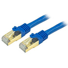 StarTech Cat6a Ethernet Patch Cable, Shielded, 9 ft, Blue (C6ASPAT9BL)-Protect your data against noise and EMI/RFI interference
