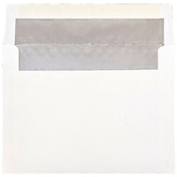 JAM Paper A7 Foil Lined Envelopes, 5.25 x 7.25, White with Silver Lining, 100 Pack (3243671g)-White with silver foil