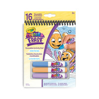 Crayola Colour & Erase Reusable Activity Pad - Under the Sea-CRAYOLA COLOUR & ERASE REUSABLE ACTIVITY PAD - UNDER THE SEA: Includes 8 Dual-Sided, Reusable, 5" x 7" Activity Pages and 3 Washable Markers.