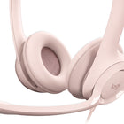 Logitech H390 Wired Stereo Headset for PC/Laptop with Noise Cancelling Mic - Pink-Move Freely With Long Cable: The 6.23 ft (1.9 m) USB A cable is just the right length to give you the freedom to stand up and stretch during long conversations