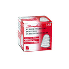 Swingline Rubber Finger Tips with Raised Friction Surface - Medium/Large - Size 12 - 12 Pack-Base diameter: 11/16"