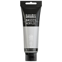 Liquitex Basics Acrylic Paint 1046236, Silver, 118 mL Tube-Formulated with fine art pigments artist can depend on.