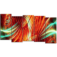 Designart Light Show 5-Panel Abstract Canvas Art Print, (PT3021-1084)-Print